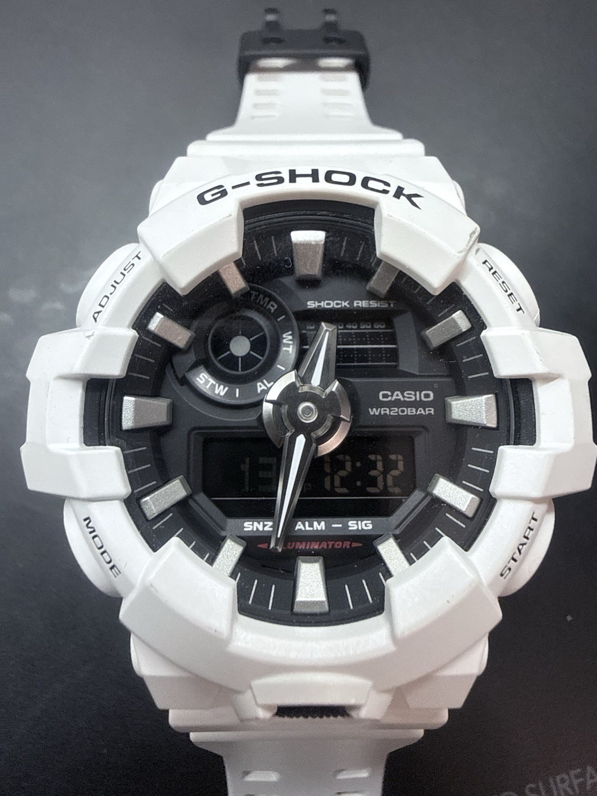 Casio Men’s G-Shock GA-700 Series Analog-Digital Watch White Resin