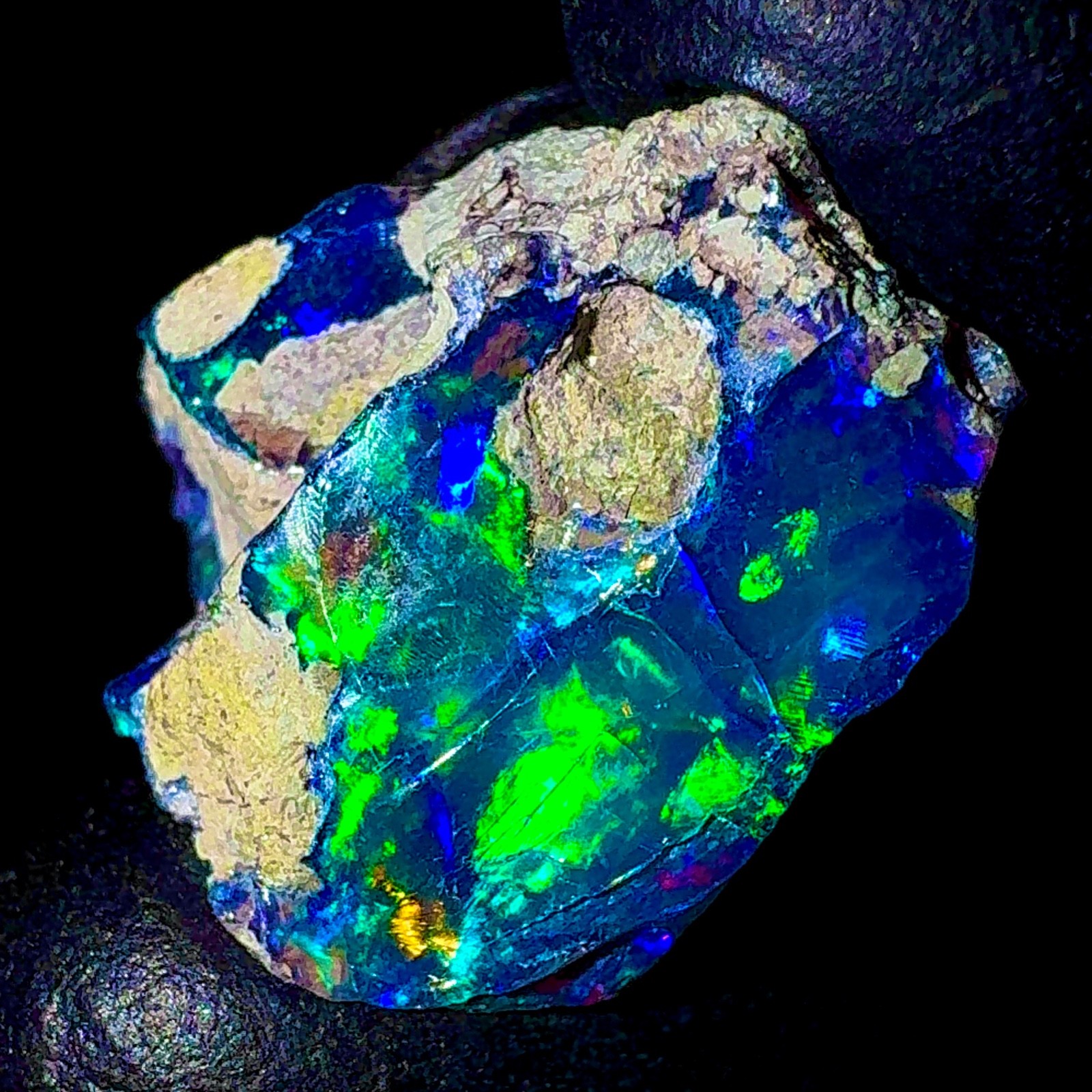 10 Ct Black dry Opal Rough, Cut Grade Fire Opal Rough, Ethiopian Multi Fire Opal