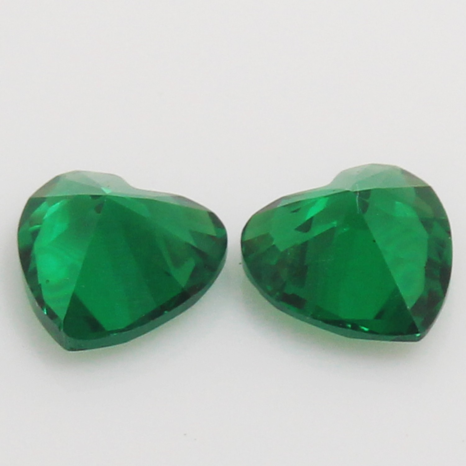 Natural Certified MUZO Colombian Green Emerald 9.00 MM Heart Pair Gemstones