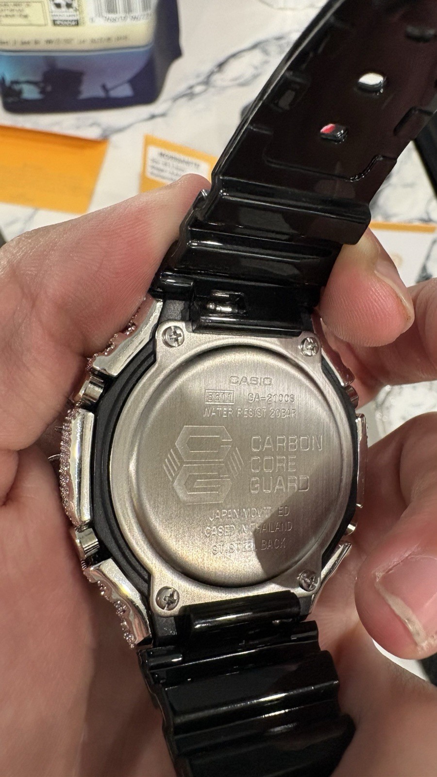 Authentic Modded Iced Out G Shock Ga2100 Moissanite Bezel