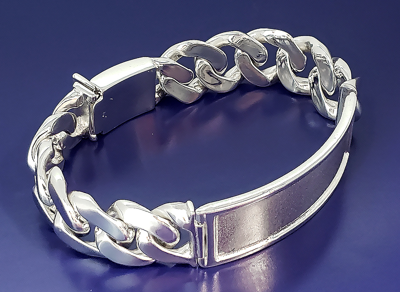 16 mm Solid Heavy Sterling Silver Miami Cuban Link ID Bracelet 8.5 Inch 85 Grams