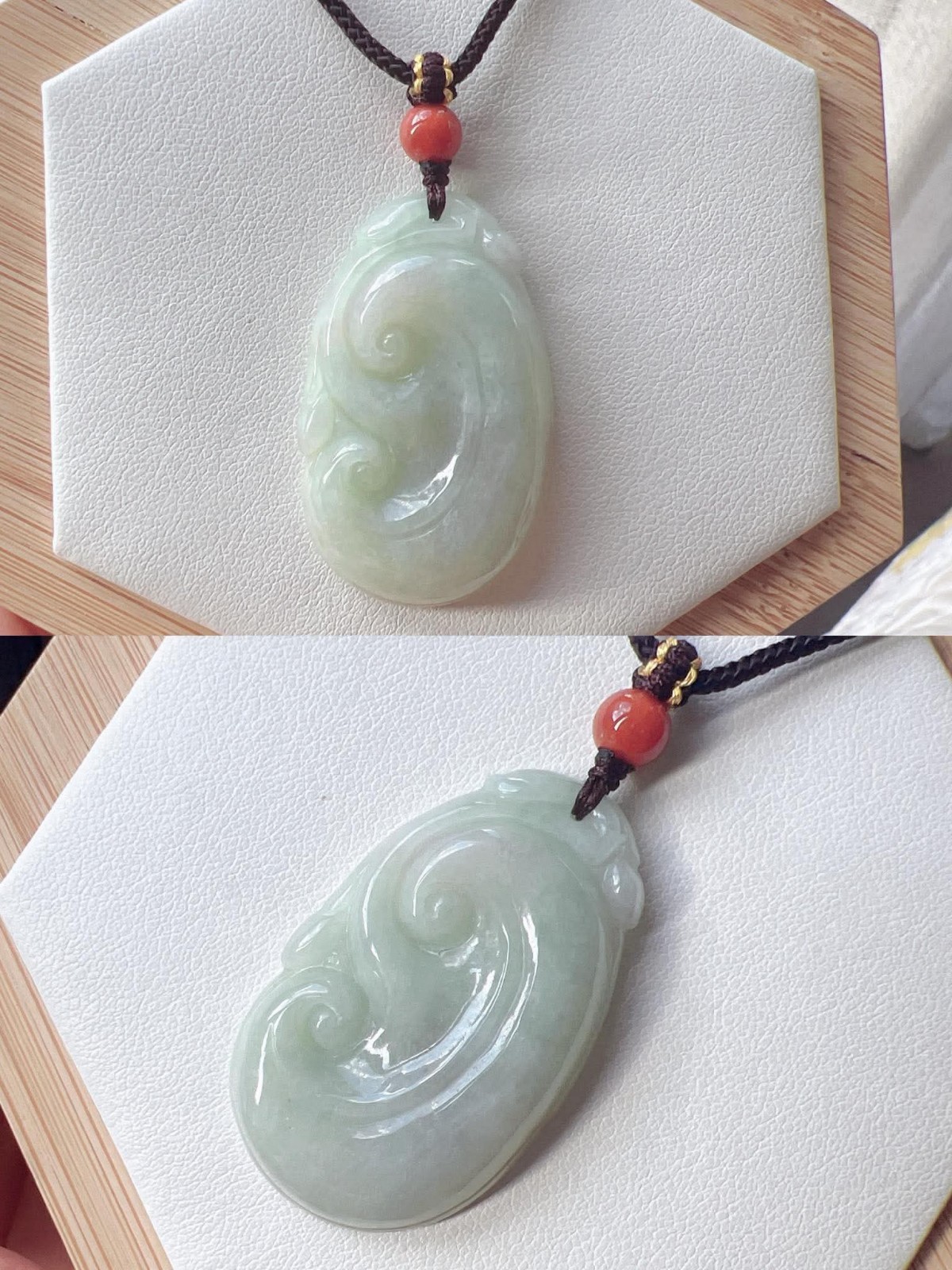Good Quality Natural A Grade Burma Jade Pendant Necklace, Unisex Necklace