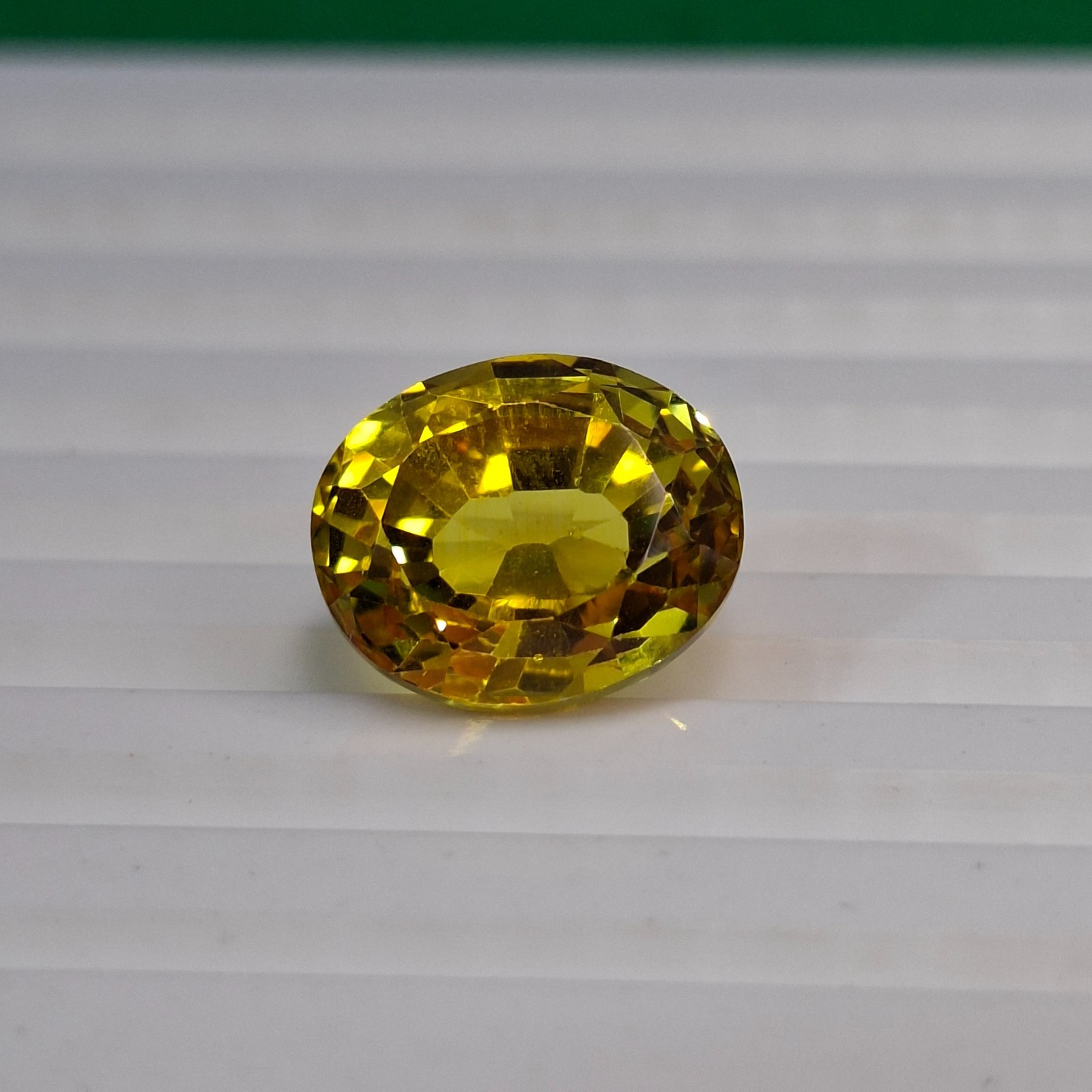 AAA 8-10Ct Yellow Sapphire Oval Cut Loose Natural Certified Gemstone GB069