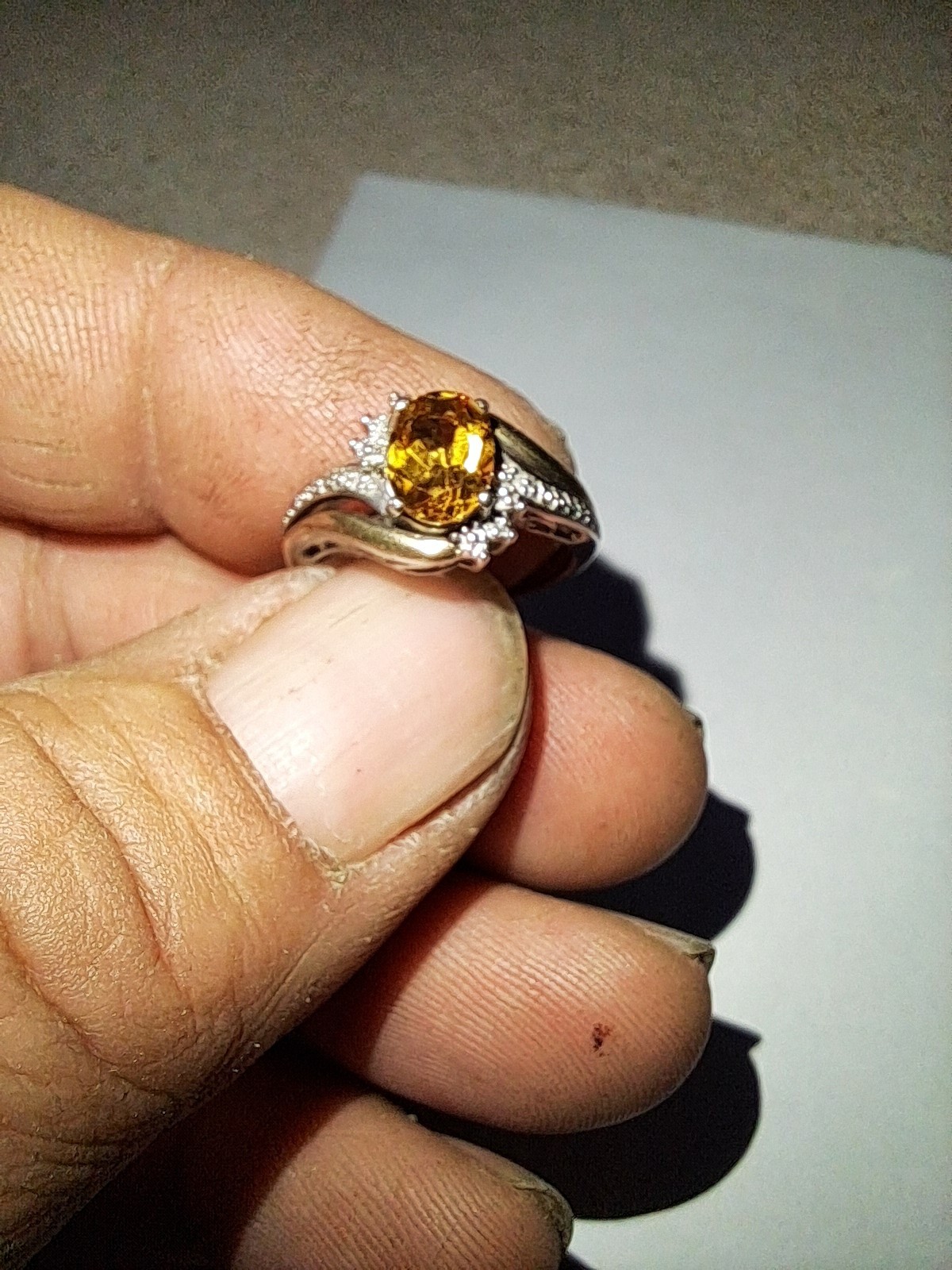 Ralph Lauren silver ring with 10K gold accents- stamped 925 10K RL HK