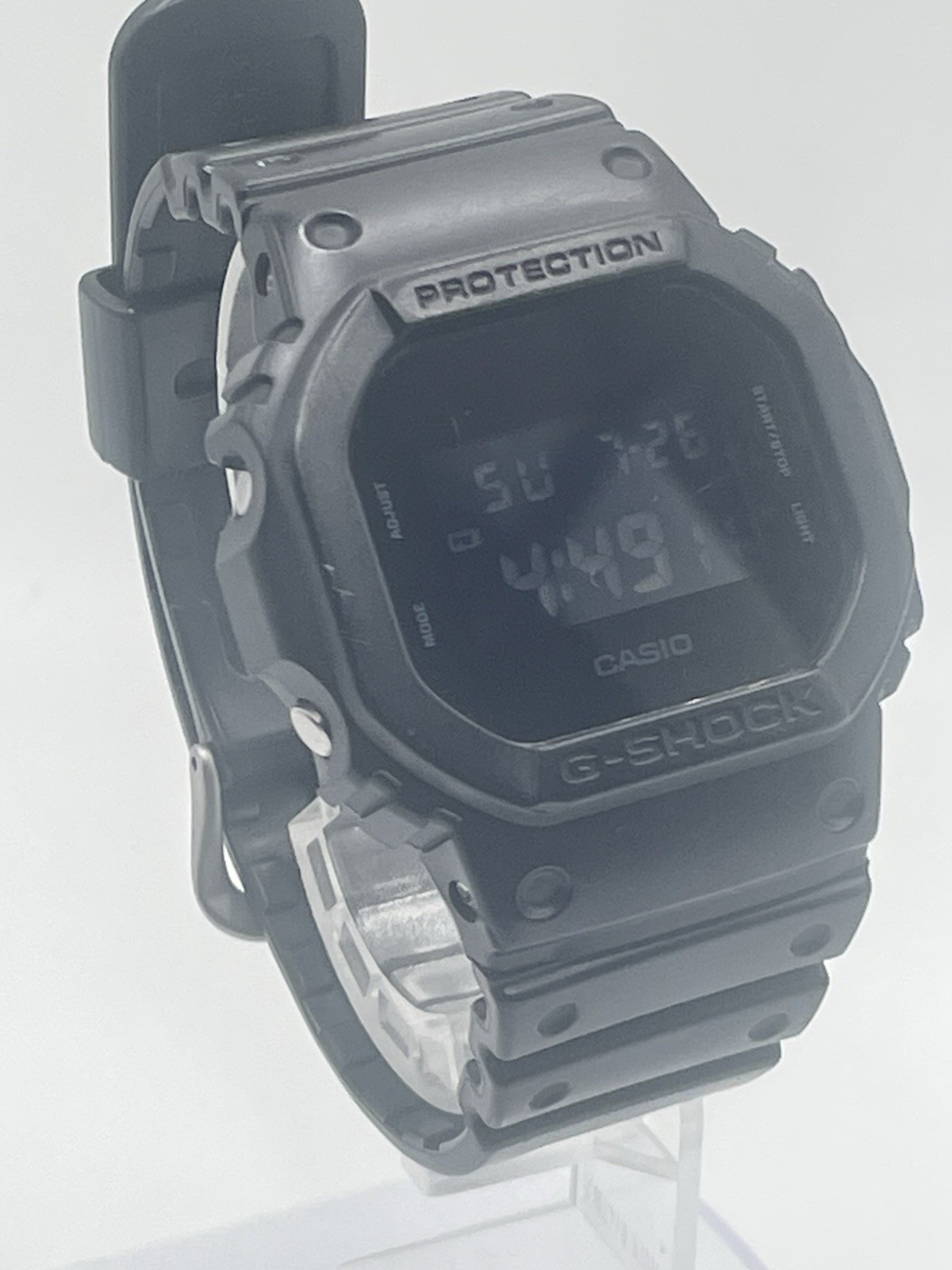Casio G-SHOCK DW-5600BB All Black Digital Watch Module 3229 Used Face Scratches