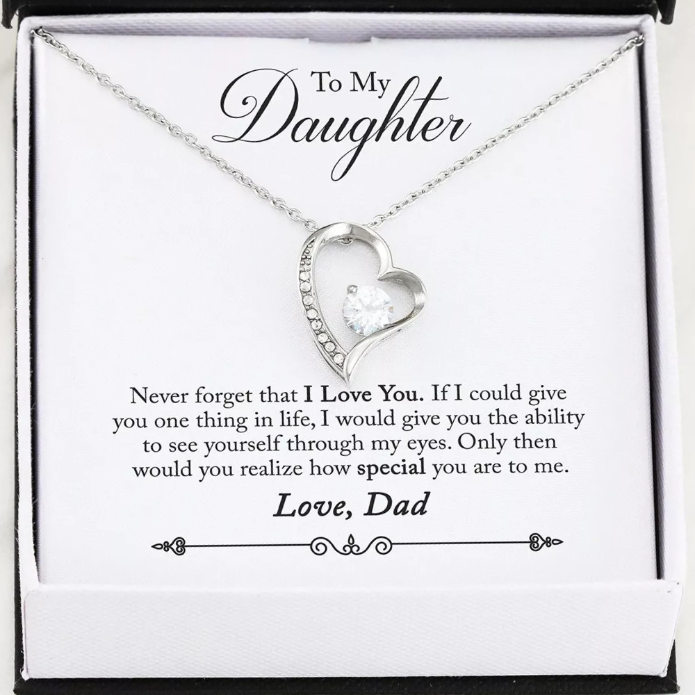 To My Daughter Necklace, Gift for Daughter from Dad, Daughter Father Necklace