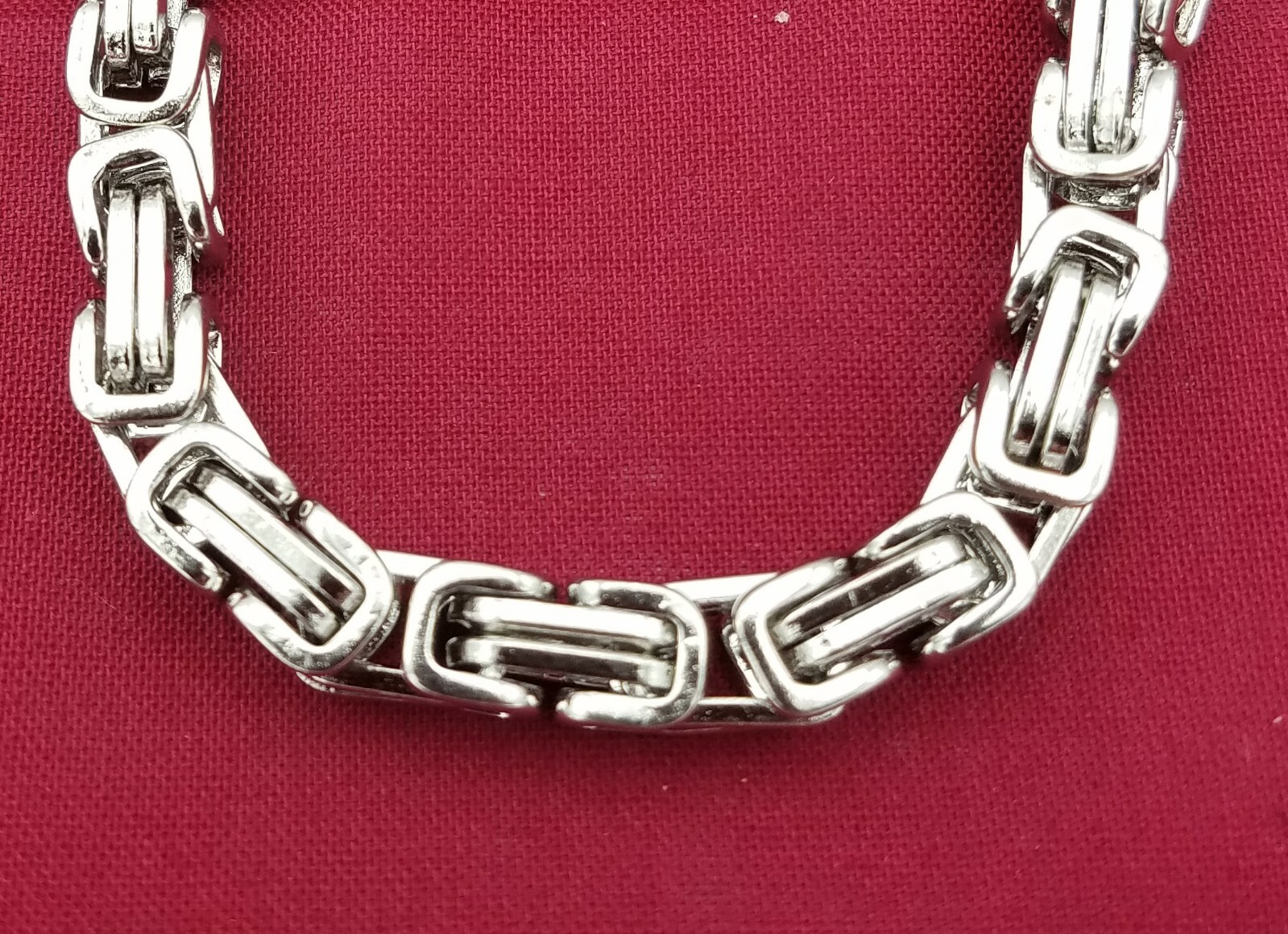 7″–50″ STAINLESS STEEL SILVER 6MM BYZANTINE TURKISH BOX ROPE CHAIN NECKLACE