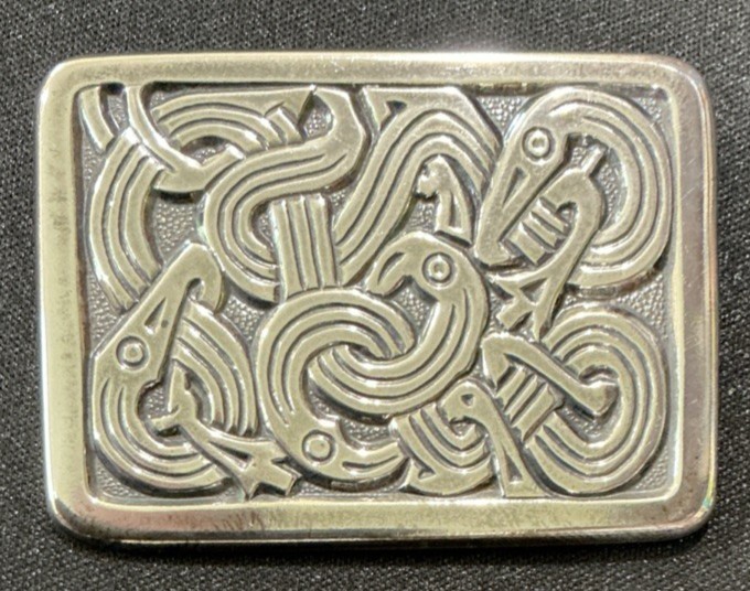 Vintage DAVID ANDERSEN NORWAY VIKING PIN, 925 Sterling, 1960s Saga Line