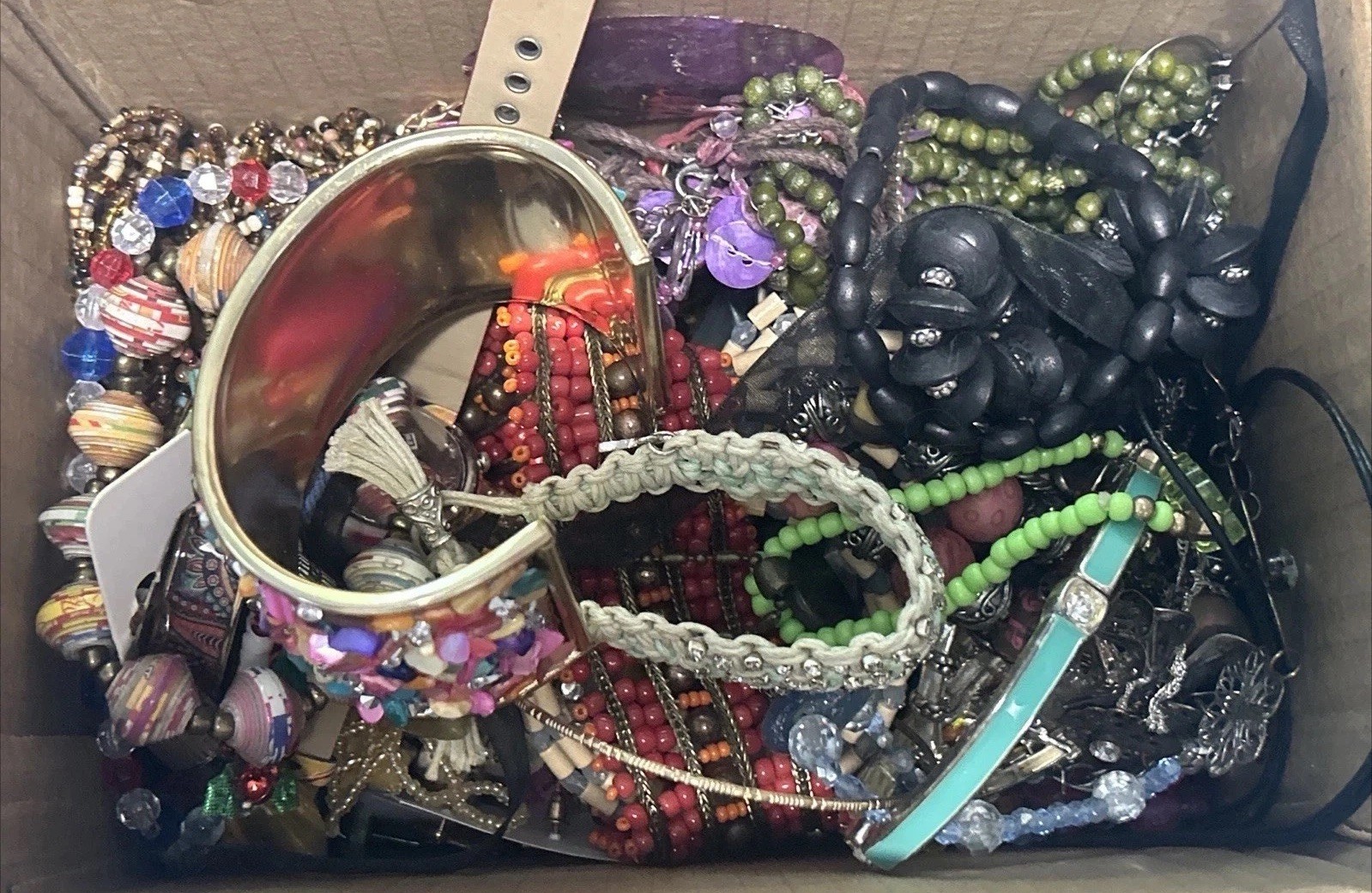HUGE 5 + Lbs Jewelry WEARABLE Lot Tangled Unsearched VINTAGE ESTATE TREASURE