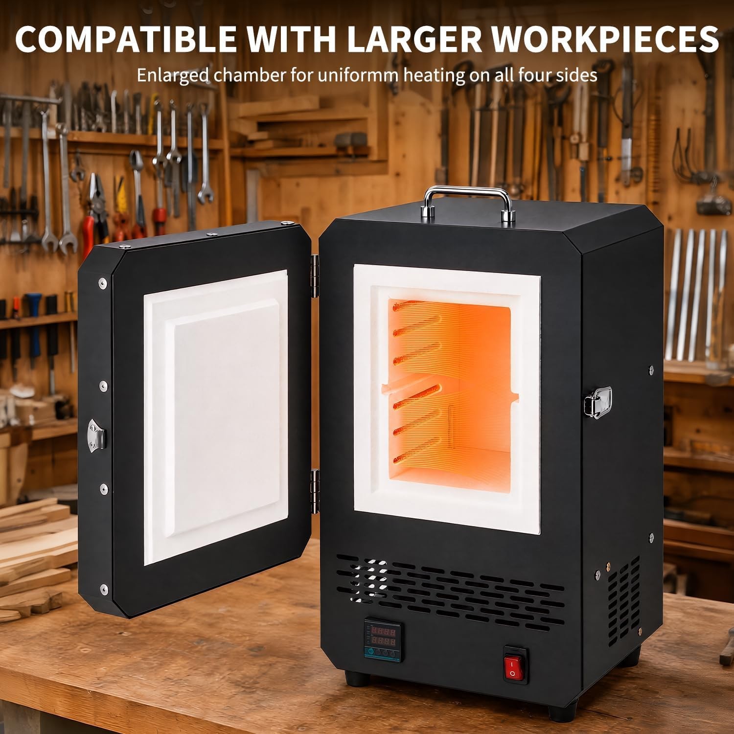 Tabletop Electric Kiln for Wax Casting Metal Melting Furnace 1500W DIY Projects