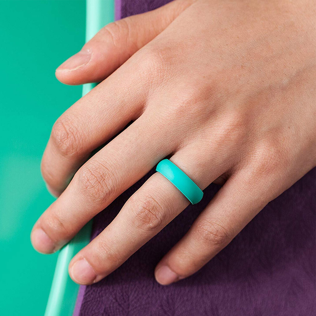10 Pcs/Set Womens Silicone Wedding Ring Rubber Band Durable Comfortable NEW