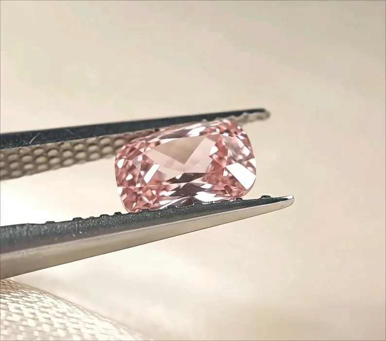 5 CT Fancy Pink Color Cushion Cut VVS1 Lab Grown Moissanite Diamond Gemstone9x12