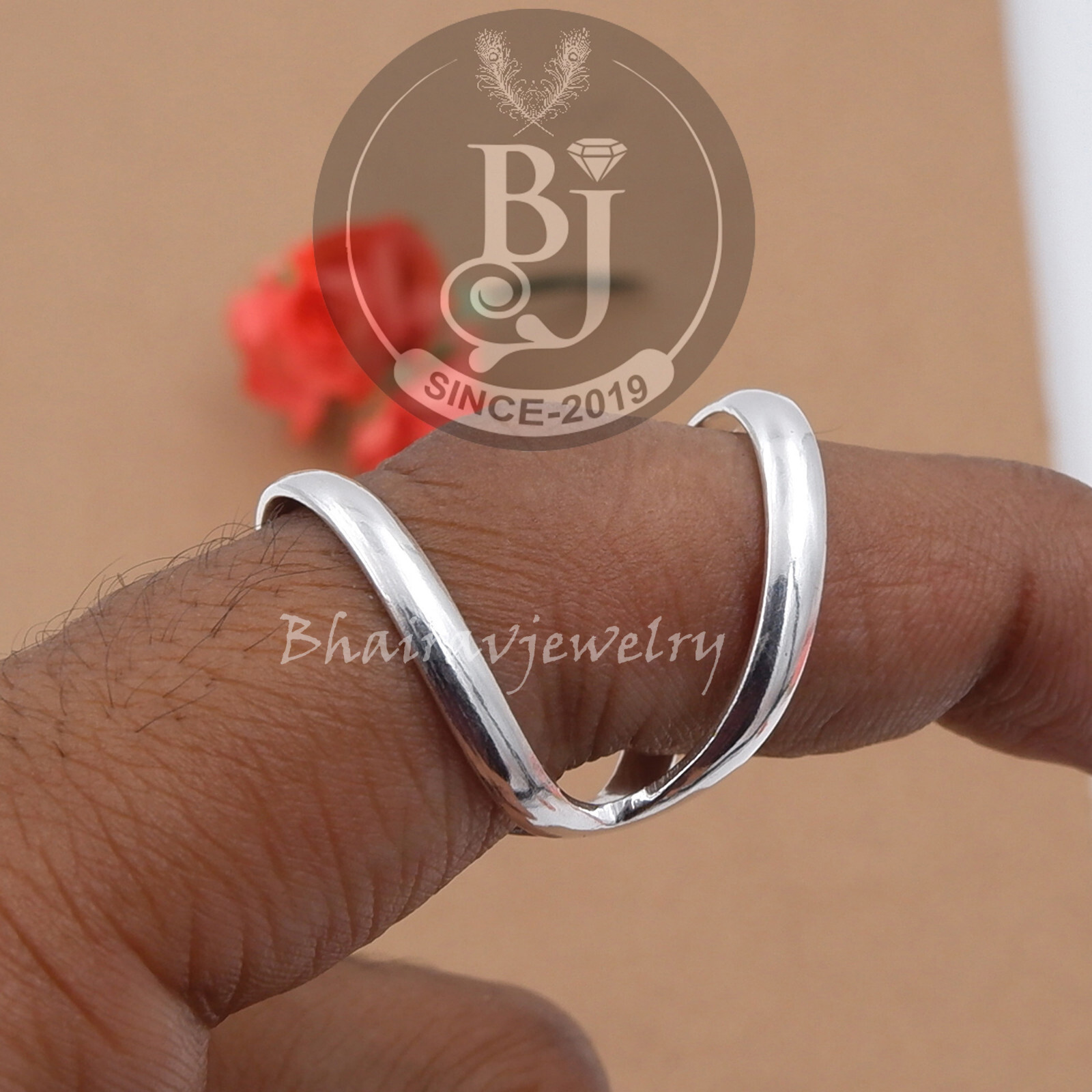 925 Sterling Silver Adjustable Finger PIP DIP Splint Ring Jewelry All Size 3-14