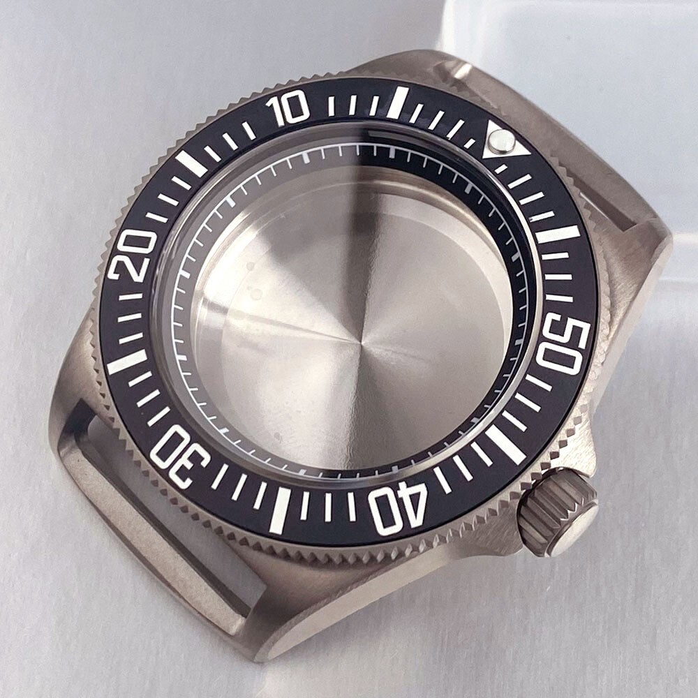 20ATM Diver Titanium 42mm Sapphire Watch Case Fit NH35 NH36 ETA2824 Miyota 8215