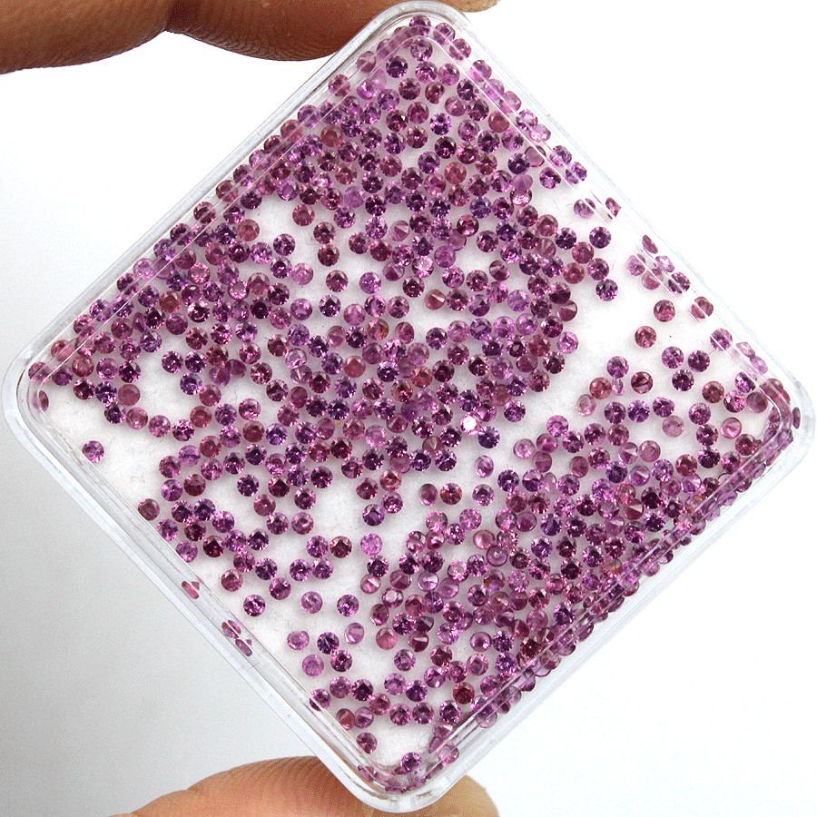 VVS 50 Pcs Natural Rubellite Tourmaline 1.3MM Round Cut Untreated Gemstones Lot