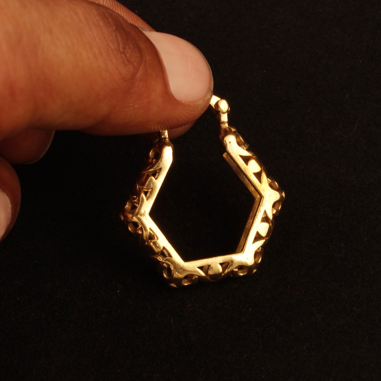 Gold & Silver Plated Geometric Hoop Earrings Hexagon Hoop Earrings for Women