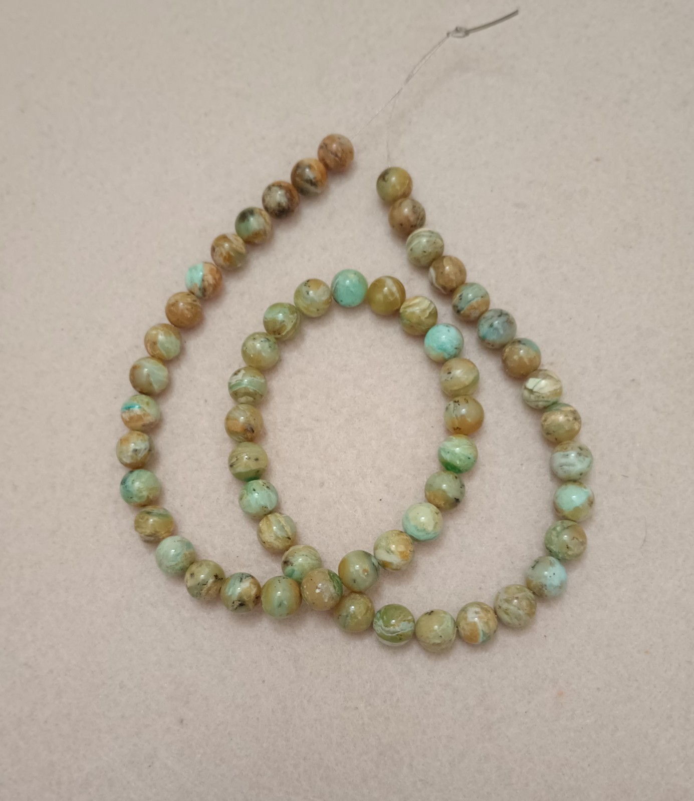 PERUVIAN OPAL 8MM ROUND BEADS – 17.75″ Strand – 5071E