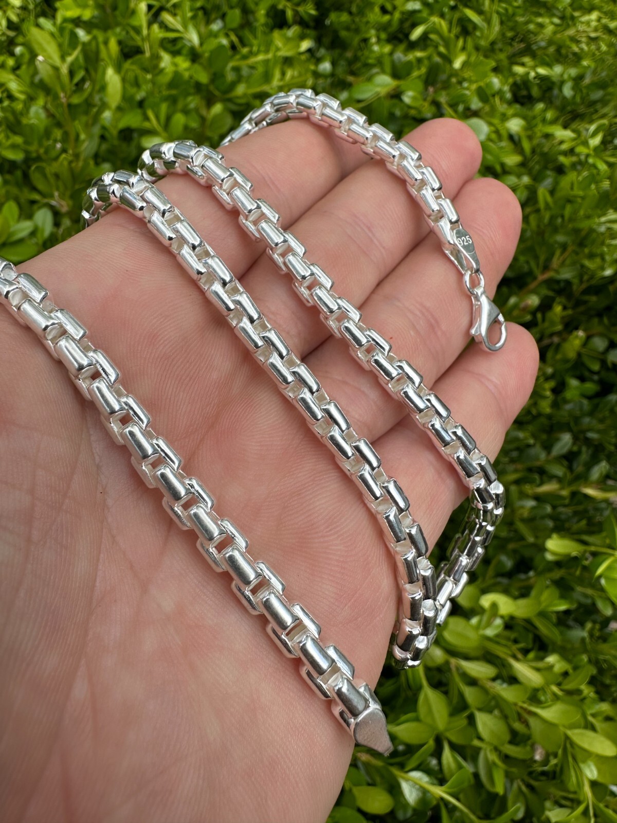 925 Sterling Silver 6mm Men’s Rounded Rolo Hermes Link Chain Necklace Bracelet