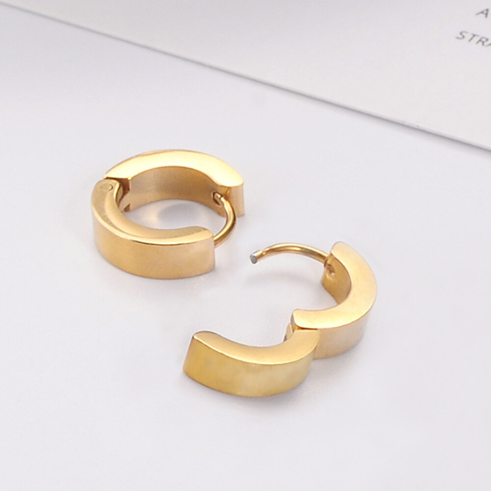 4PCS Men Women Stainless Steel Hoop Earrings Small Hoop Huggie Ear Piercings