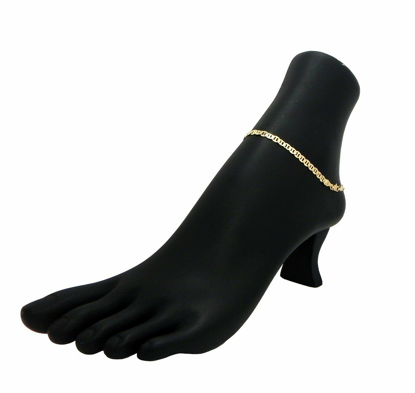Classy Minimalist 5mm Mariner Link Chain Quality Anklet Bracelet 14k Gold Plated