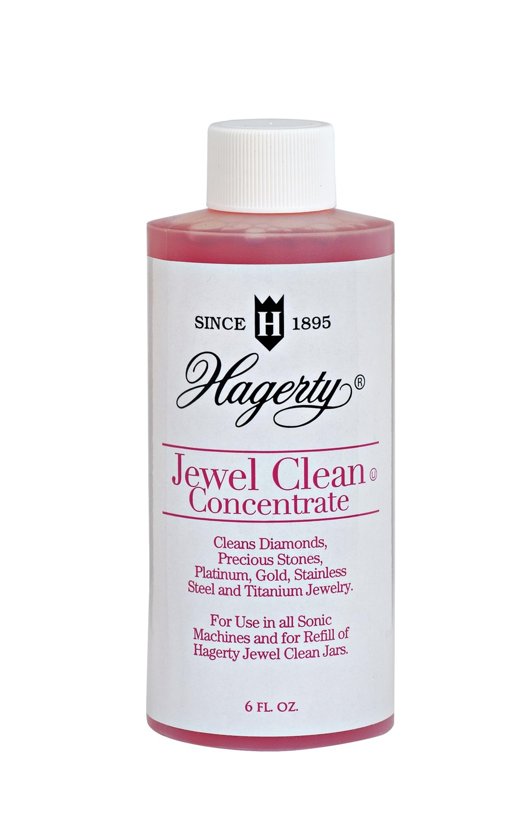 Hagerty Jewel Clean Concentrate – Ultrasonic Jewelry Cleaner, 6 Fl Oz Bottle