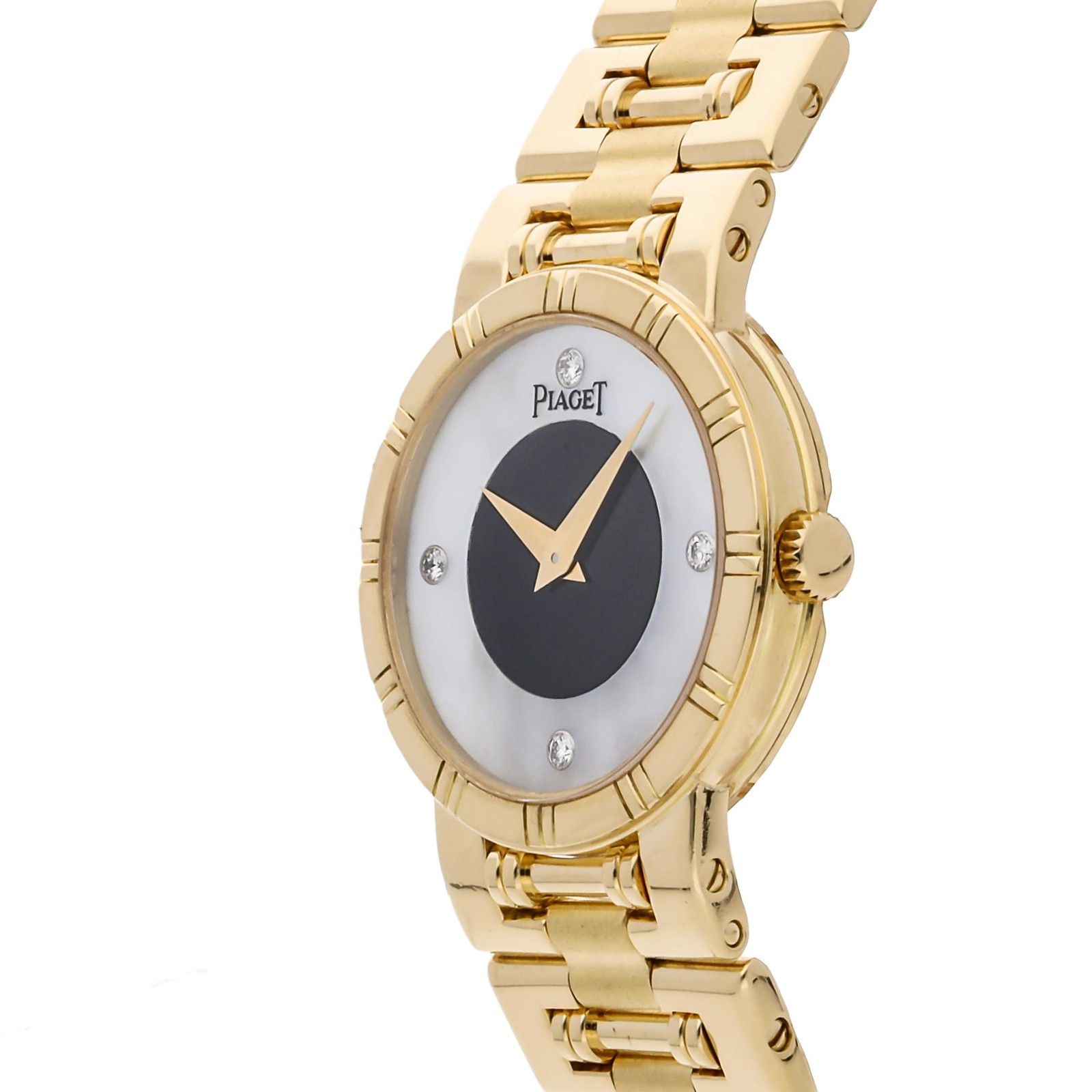 Piaget Dancer Gold Quartz 23mm MOP Diamond Bracelet Watch 80563K81