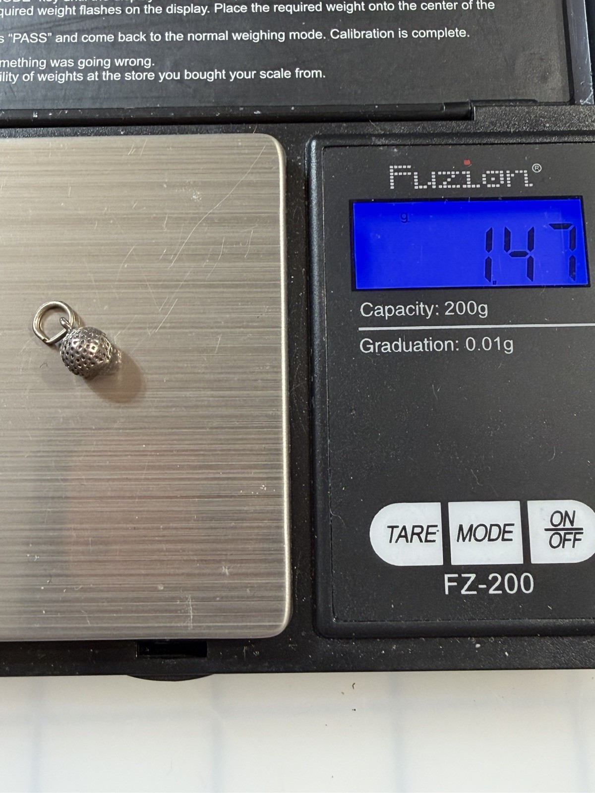 Sterling Silver 925 Golf Ball Charm/pendant Only No Necklace! 6mm