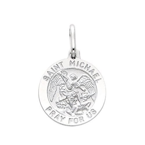 Solid 925 Sterling Silver Saint Michael Medal Pendant Made in Italy – ESP36