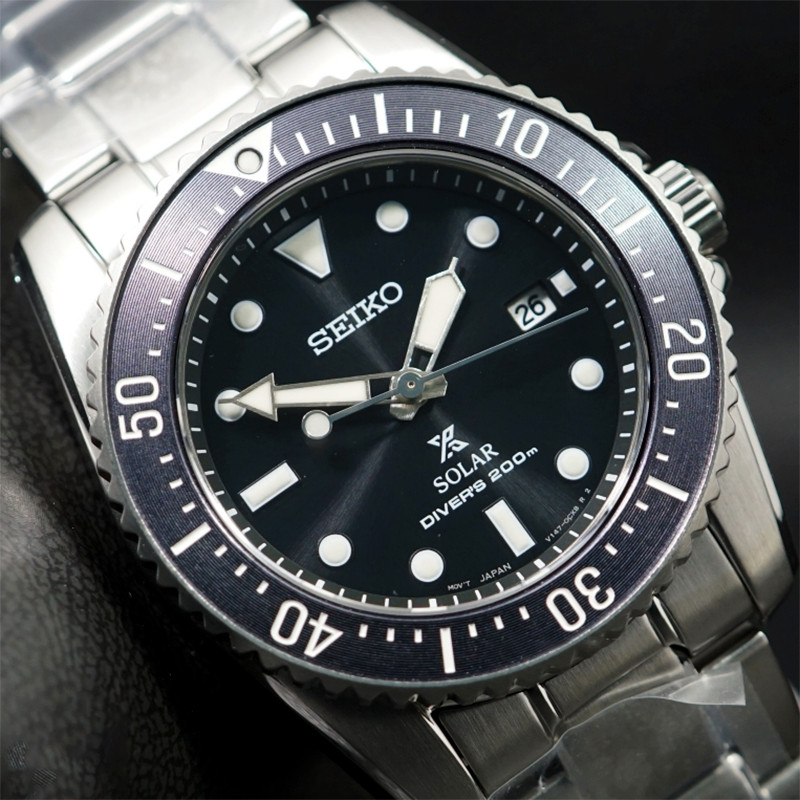 SEIKO Prospex Sea SNE569 Gray Dial Solar Power Diver Men’s Watch New with Box