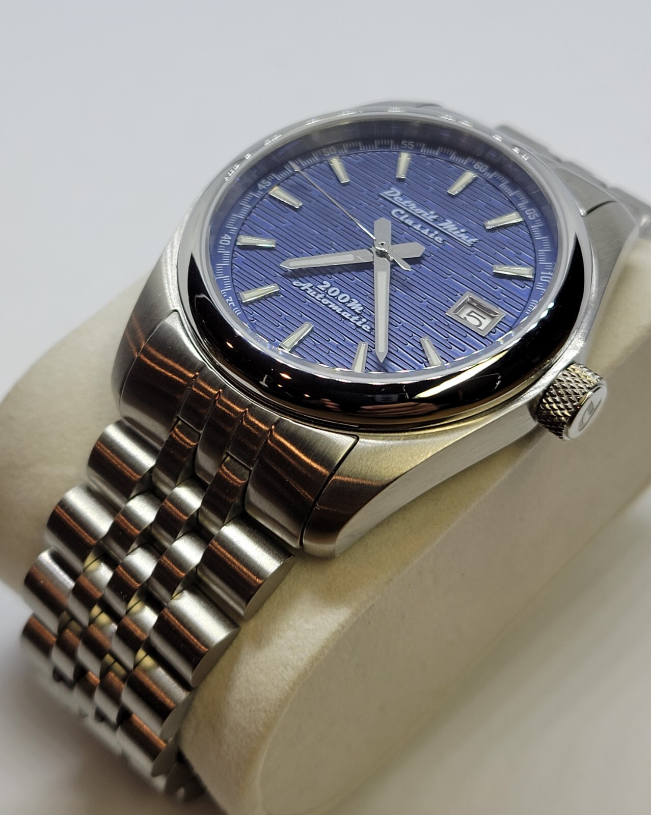 Detroit Mint Classic Automatic Dress Sports Watch Blue Horizon