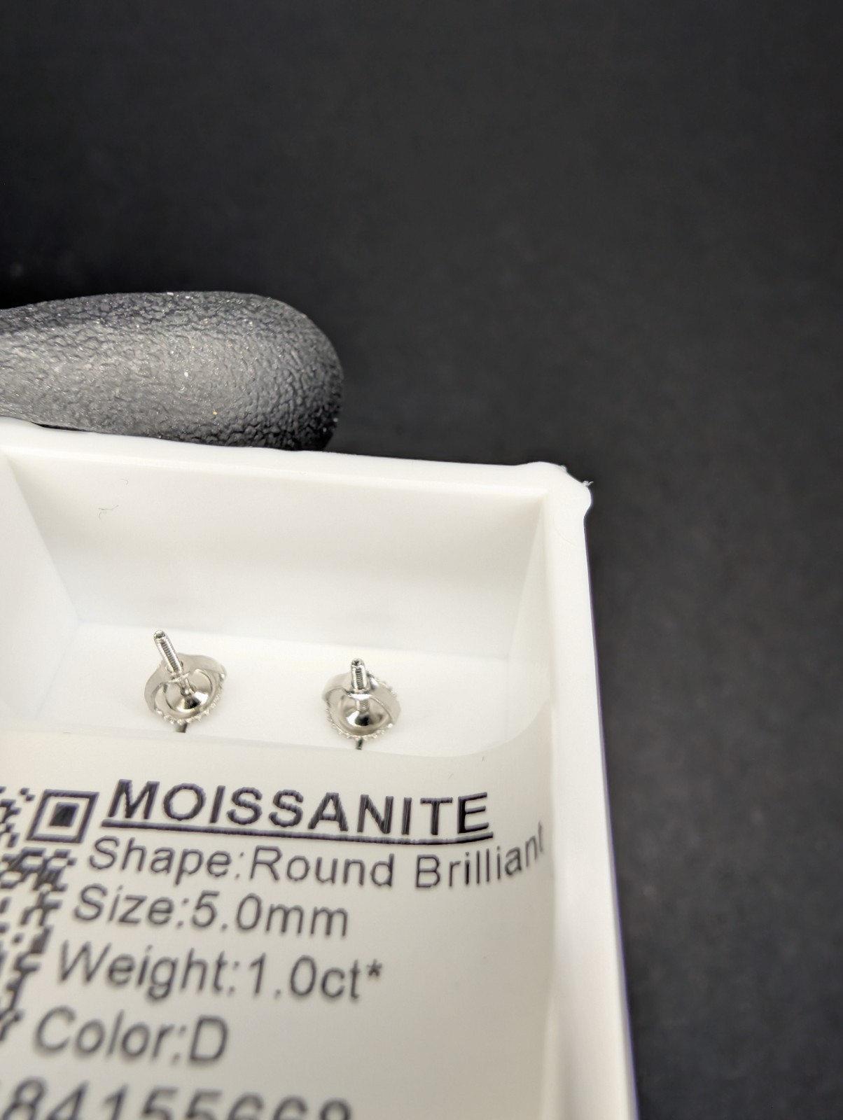 Solid 925 Sterling Silver GRA Certified Red Moissanite w/ Halo 7.8mm Studs