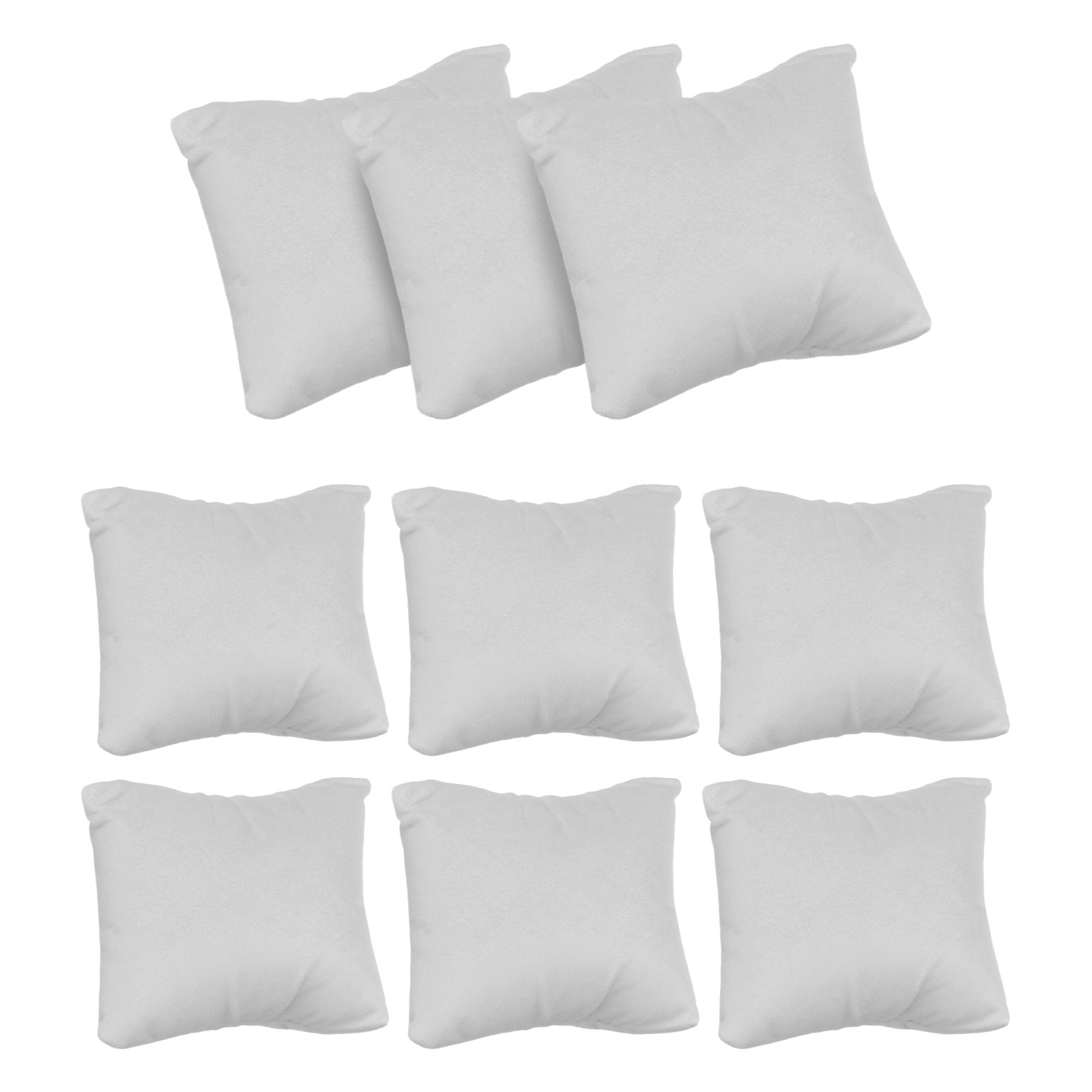 12pcs Velvet Bracelet Watch Pillow Jewelry Display Pillow for Bracelet Grey