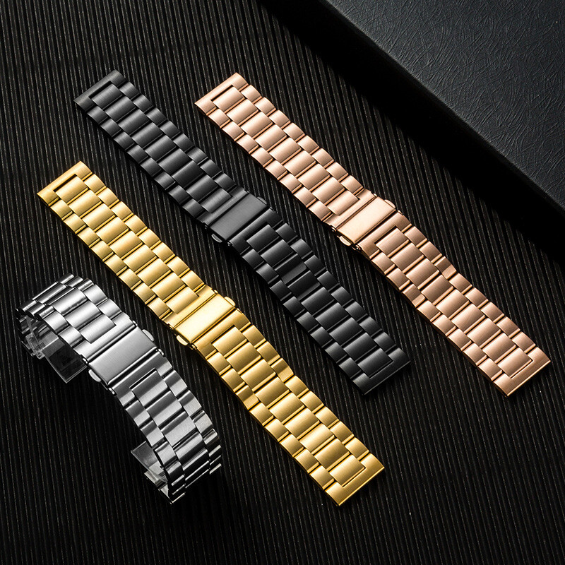 High Quality Stainless Steel Solid Steel Watch Band Metal Strap16 18 20 22 24mm