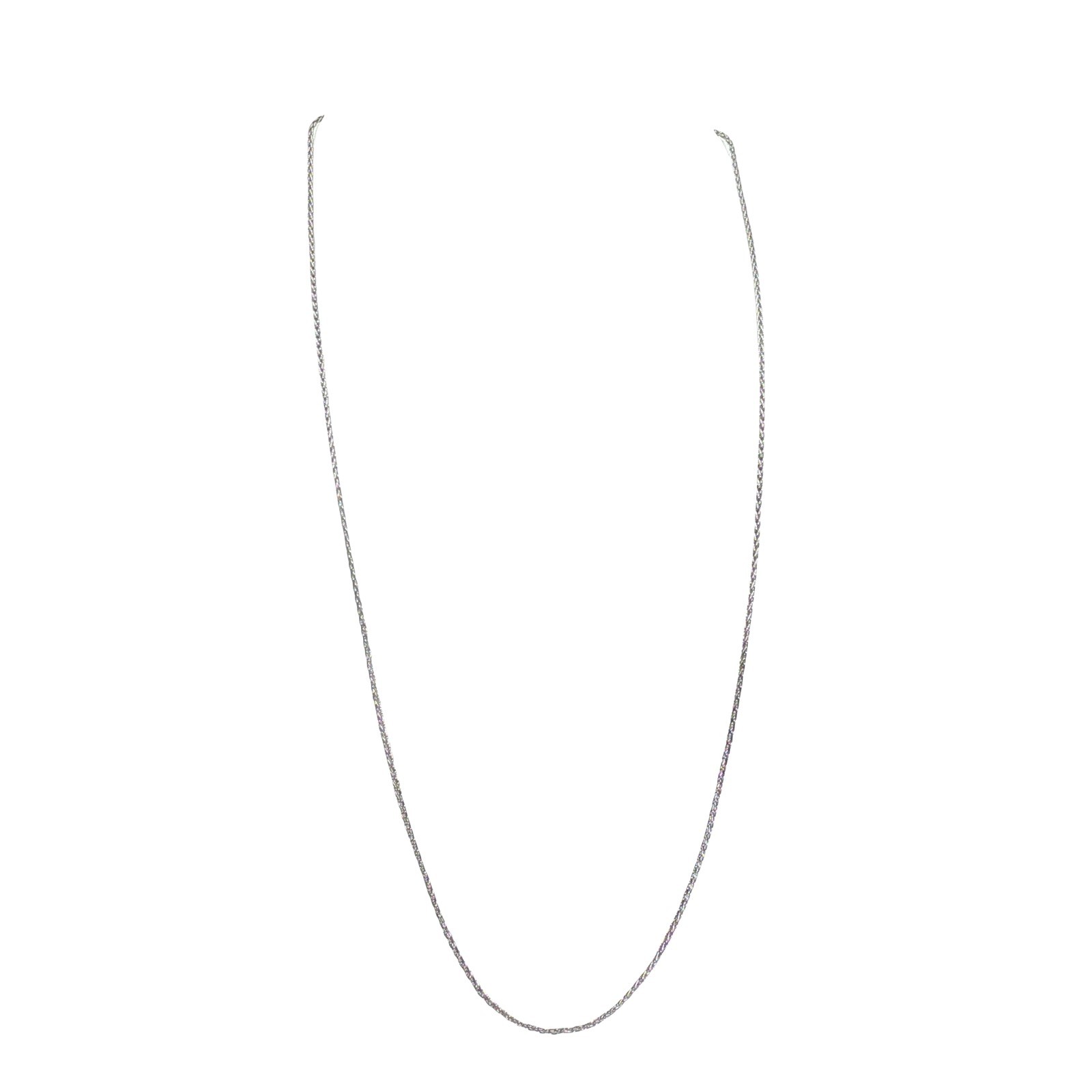 Vintage Platinum Wheat Necklace 18″