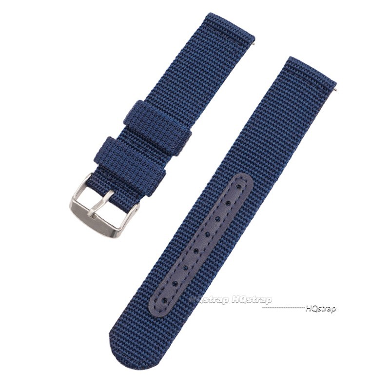 Universal Nylon Leather Watch Strap Quick Release Band 18mm 20mm 22mm 24mm