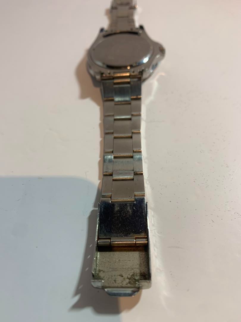 TECHNOS Quartz SUPER DIVER 200m Black Dial Water Resistant 20ATM Used Watch