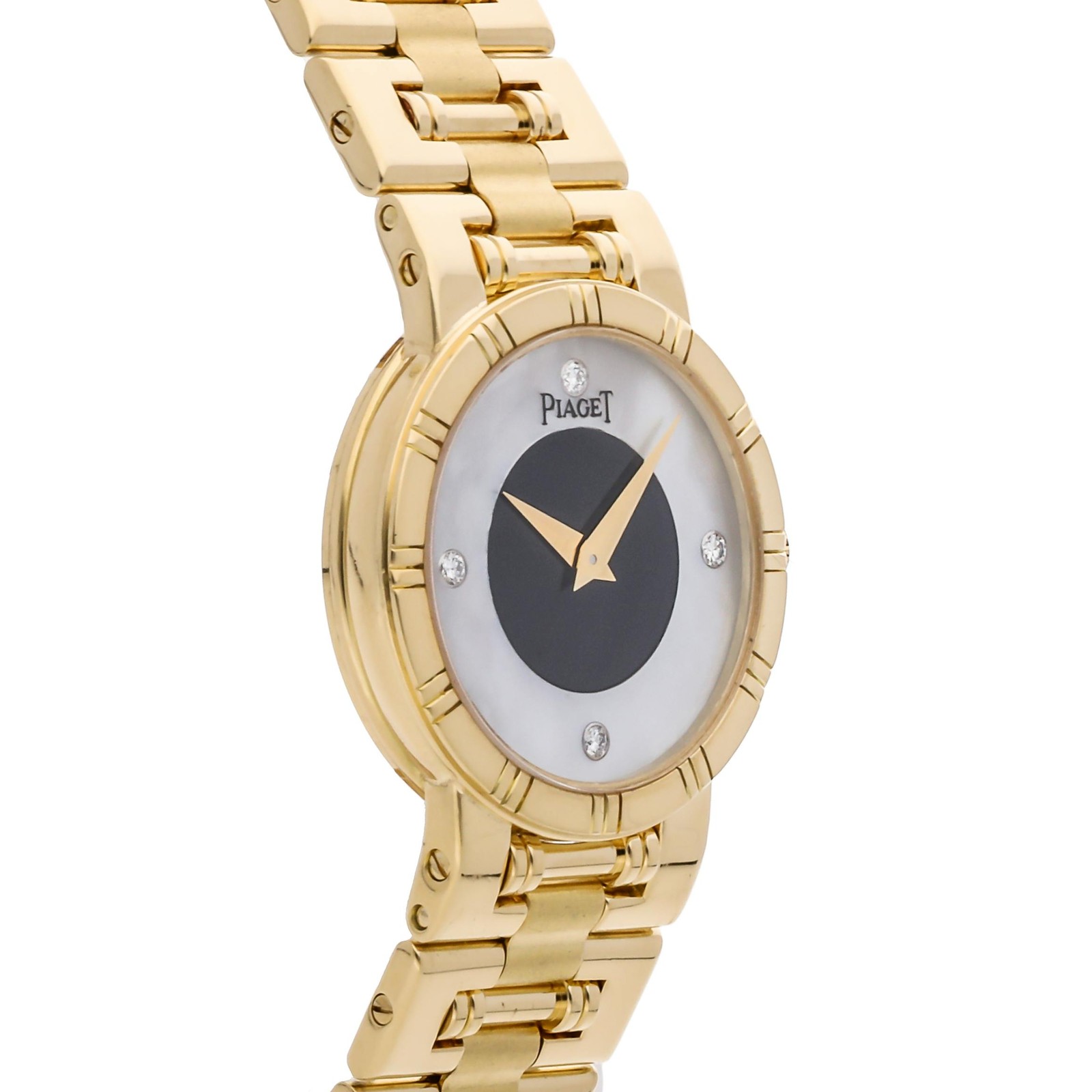 Piaget Dancer Gold Quartz 23mm MOP Diamond Bracelet Watch 80563K81