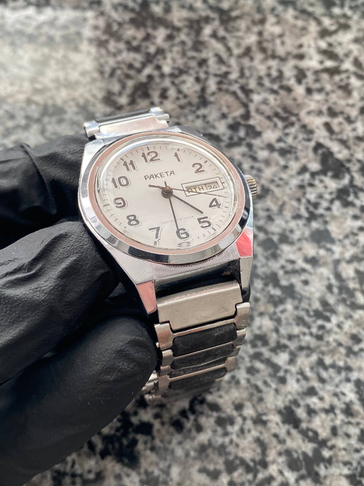 Vintage Raketa Classic watch Soviet USSR Mechanical Wristwach Rare