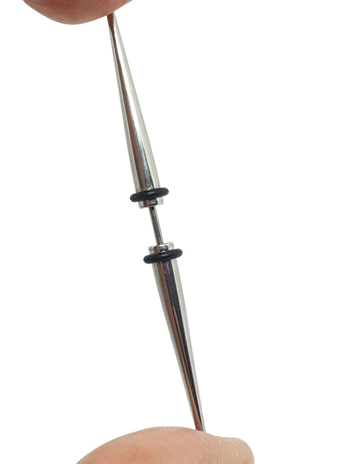 Double Spike Septum Xtra Large Bar Cone 16g (1.2mm) 70mm 316L Jewellery Piercing
