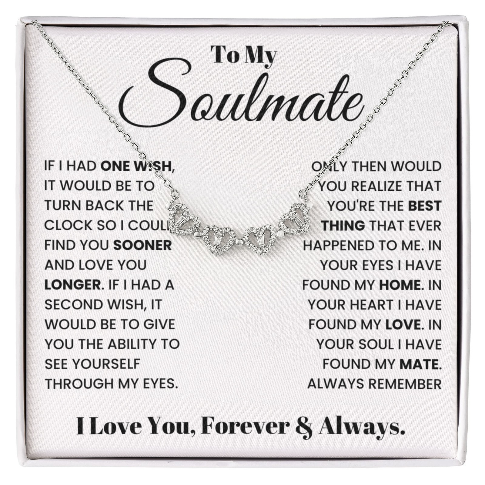 Soulmate Heart Clover Convertible Necklace