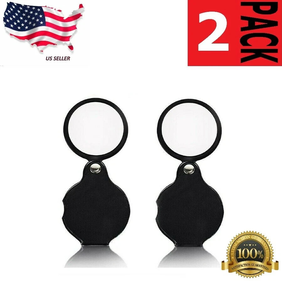 10X Mini Folding Magnifying Glass Optical Magnifier Pocket Reading Tool Loupe