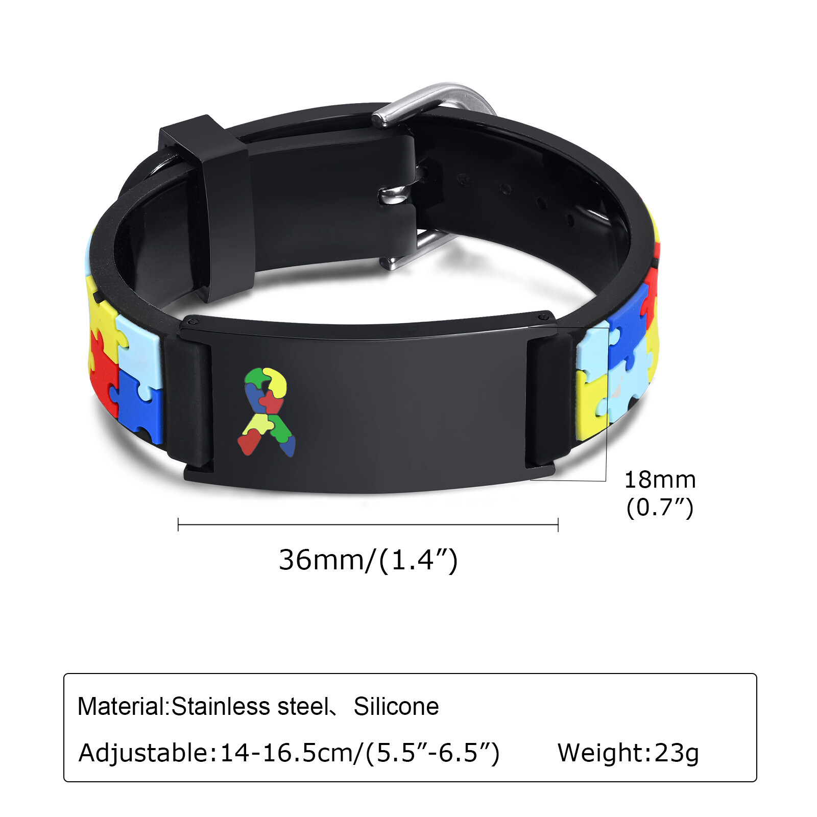 Personalized Medical ID Bracelet Silicone Autism Seizure Men Women Kid Wristband