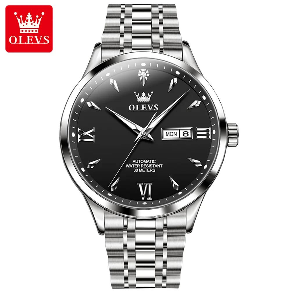 OLEVS Waterproof Luminous Diamond Dial Automatic Mechanical Business Watch Men’s
