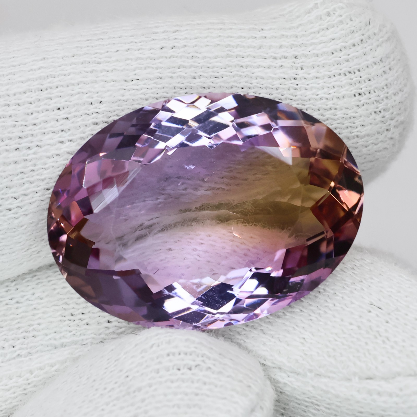 100% Natural Ametrine Oval Cut Certified Gemstone, Weight: 36.40 Carats