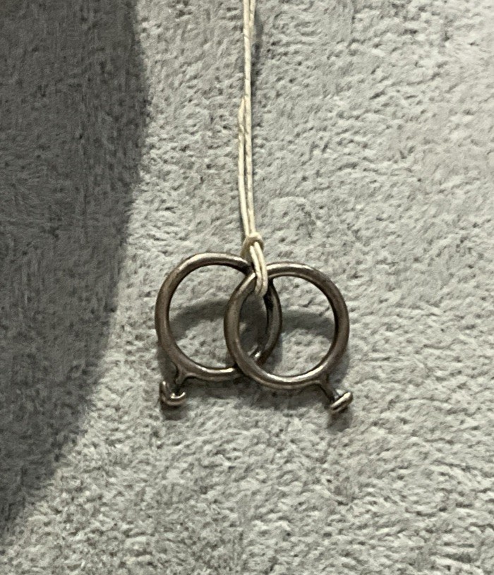 Vintage Sterling Silver Interlocking Male & Female Symbol Charm Pendant