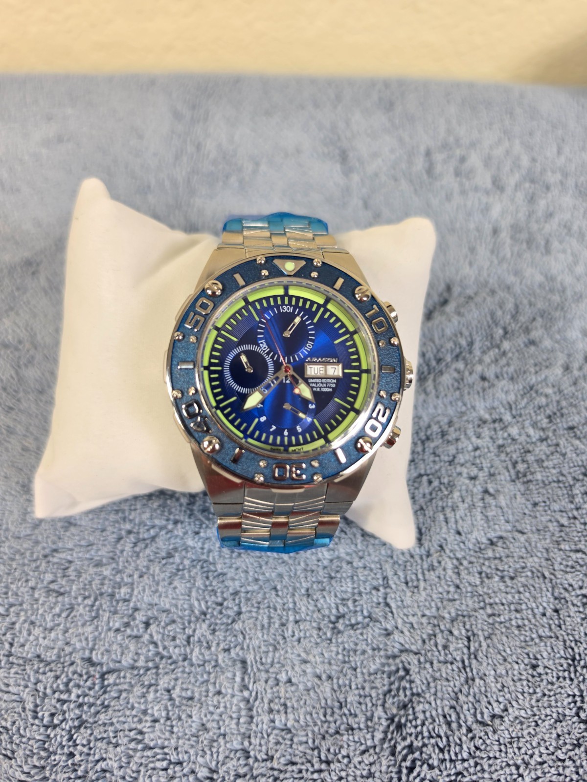 Aragon A161BLU Enforcer Valjoux 7750 Limited Edition 50mm Automatic Watch