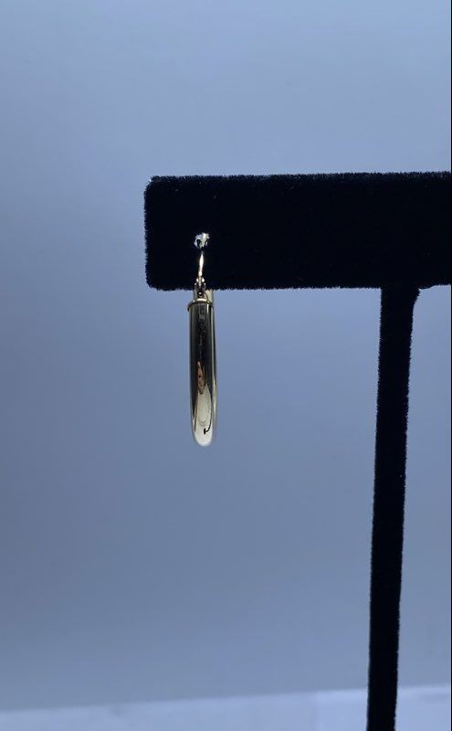 14K Yellow Gold Single Hoop Earring 0.7g Precious Metal Scrap 1″ Replacement