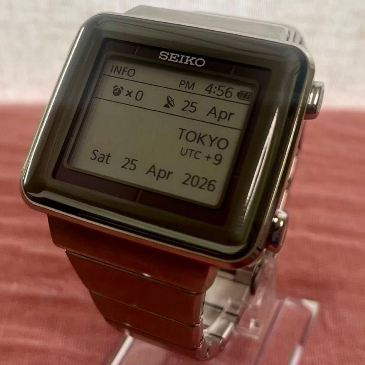 EPD Solar Radio Control Watch E-Ink EEPROM Battery Replaced From Japan