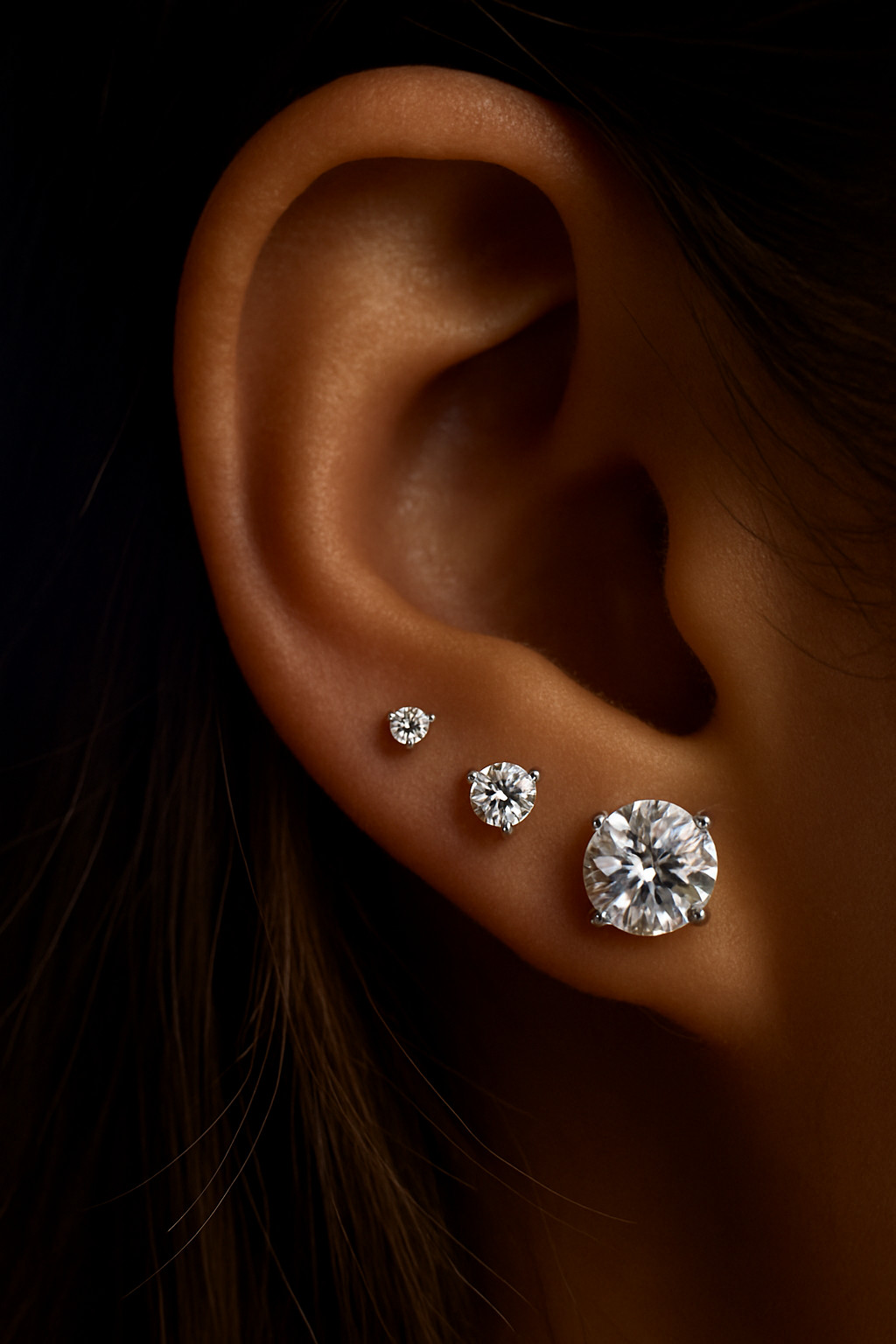 3mm-8mm VVS1 Moissanite Screw back Stud Earrings 925 Silver Mens Ladies Women