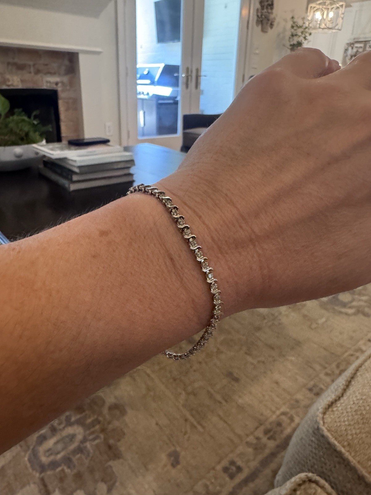 Natural Diamond Tennis Bracelet 10K